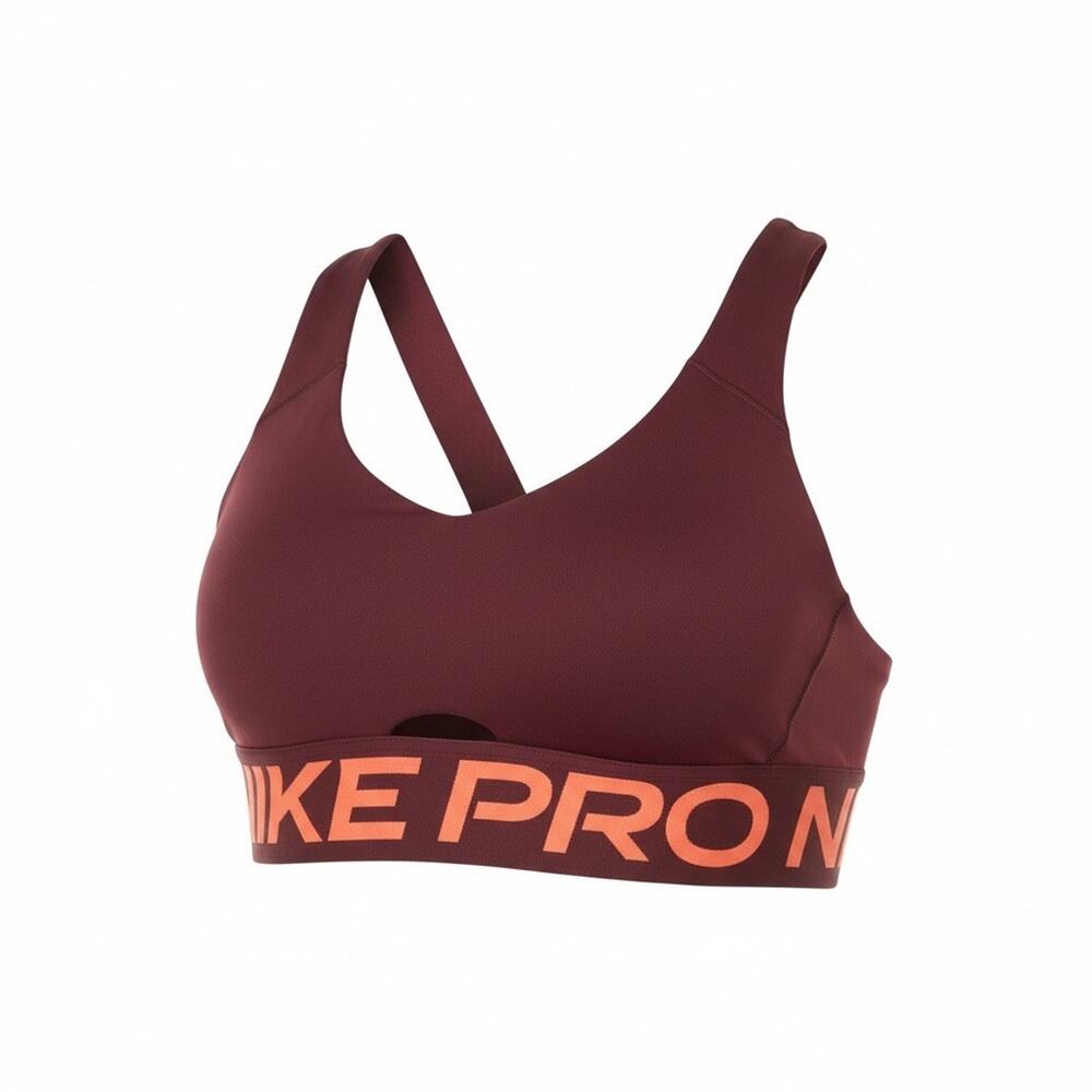 Nike Pro Indy Plunge Women’s Sports Bra Burgundy New With Tags Size Meduim